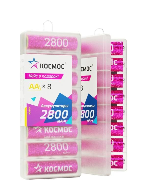 аккумулятор aa/r6 2800ма.ч ni-mh 8b (уп.8шт) космос kocr6nimh2800mah8b от магазина Штепсель и батарейка.