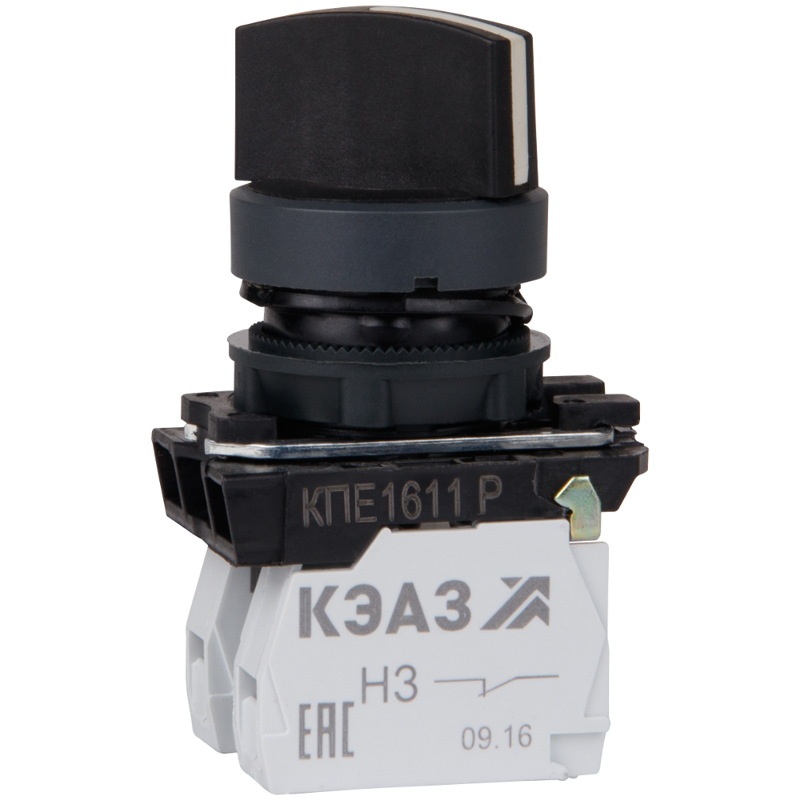 переключатель кпе1611р 1но+1нз ручка фикс 2поз ip65 черн. кэаз 248268 от магазина Штепсель и батарейка.