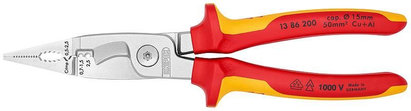 клещи электромонтажные vde 6-в-1 l-200мм knipex kn-1386200 от магазина Штепсель и батарейка.