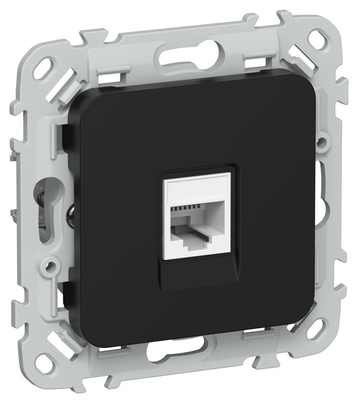 розетка компьютерная сп flite рк5е-1-0-флч rj45 кат.5e utp механизм черн. iek fi-k12-1-k02 от магазина Штепсель и батарейка.