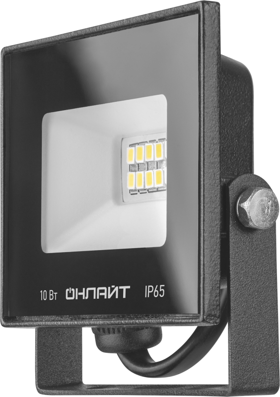 прожектор светодиодный 71 688 ofl-10-6k-bl-ip65-led 10вт 6000к ip65 800лм черн. онлайт 71688 от магазина Штепсель и батарейка.