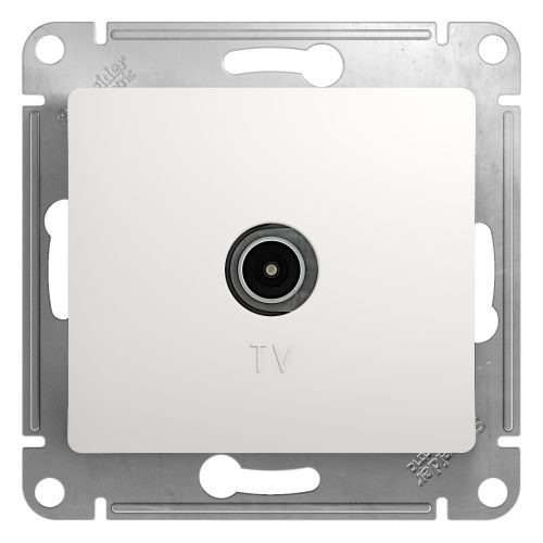 розетка телевизионная оконечная tv 1-м сп glossa 1дб механизм бел. se gsl000191 от магазина Штепсель и батарейка.