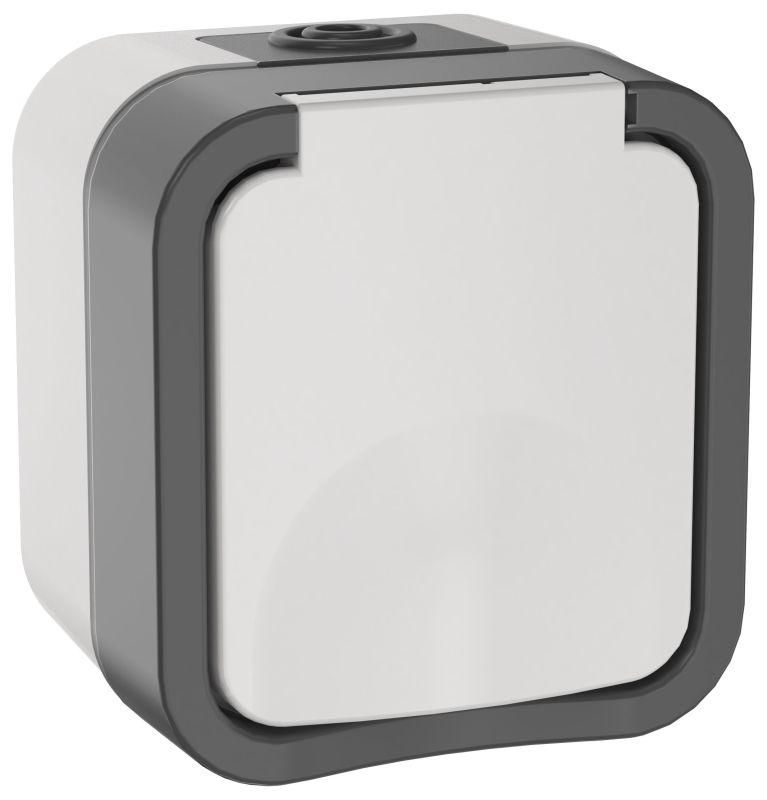 розетка 1-м оп tors 16а ip55 ts220 с заземл. с крышкой бел. iek ts-r16-16-55-k41 от магазина Штепсель и батарейка.