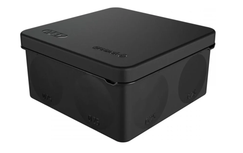 коробка распределительная о/п, 2к, hf, уф 100х100х50мм ip67 (48 шт) цвет-черный greenel от магазина Штепсель и батарейка.