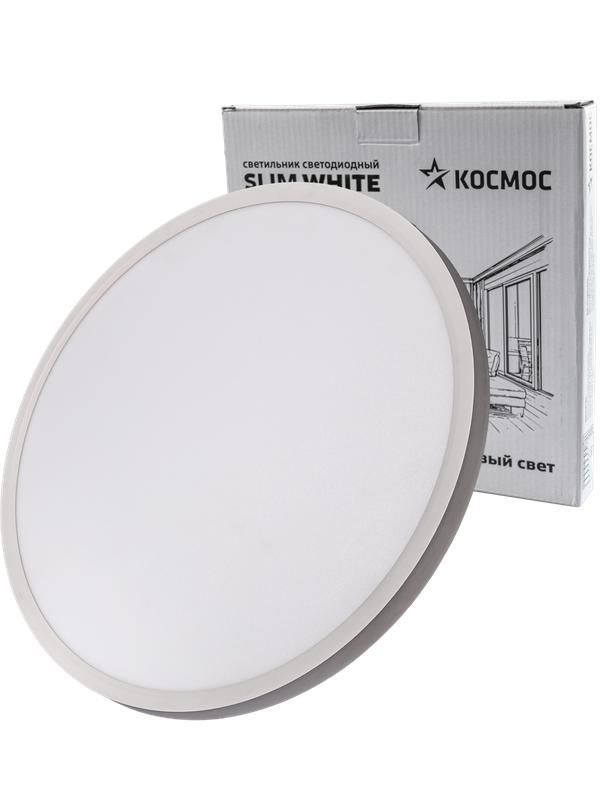 светильник светодиодный slim white 48вт 4500к ip40 3480лм 230в 500х25мм космос kslim48w_w4500k от магазина Штепсель и батарейка.