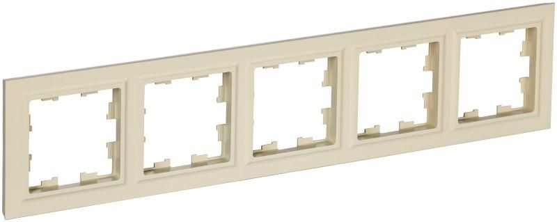 рамка 5-м brite ру-5-бркр беж. iek br-m52-k10 от магазина Штепсель и батарейка.