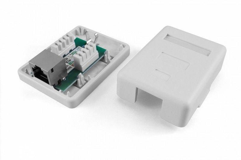 розетка компьютерная 1-м оп sb1-1-8p8c-c5e-sh-wh rj45 (8p8c) кат.5e экранир. dual idc hyperline 430229 от магазина Штепсель и батарейка.