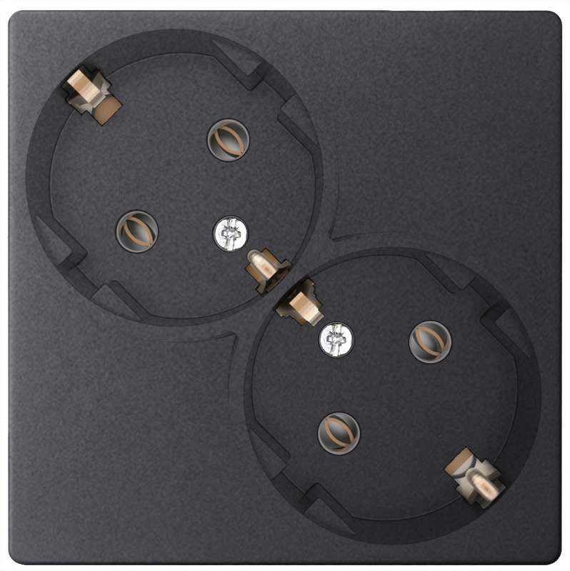 розетка 2-м сп simon 24 16а ip20 2х2p+e schuko без защ. шторок механизм графит simon 2450459-038 от магазина Штепсель и батарейка.