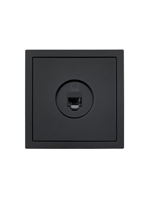 розетка компьютерная 1-мест. сп zima ip20 черн. бархат lezard 704-4288-139 от магазина Штепсель и батарейка.