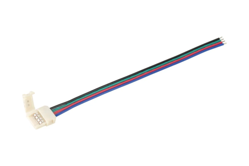 коннектор iek (5шт) для соединения светодиодной ленты rgb 10 мм с драйвером ( - 15 см - разъем) от магазина Штепсель и батарейка.