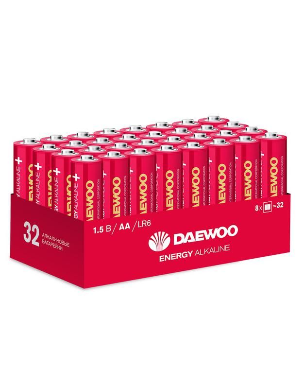 элемент питания алкалиновый aa/lr6 1.5в energy alkaline 2021 pack-32 (уп.32шт) daewoo 5030053 от магазина Штепсель и батарейка.