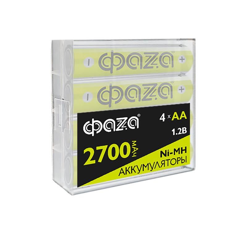 аккумулятор aa/hr6 ni-mh 1.2в 2700ма.ч box-4 (уп.4шт) фаzа 5059726 от магазина Штепсель и батарейка.