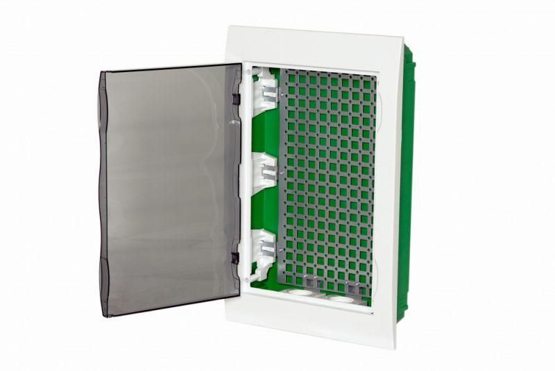 корпус встраиваемый city9 box it 3 ряда 36мод. 2 розетки с прозр. дверцей se ez9e312s2fit от магазина Штепсель и батарейка.