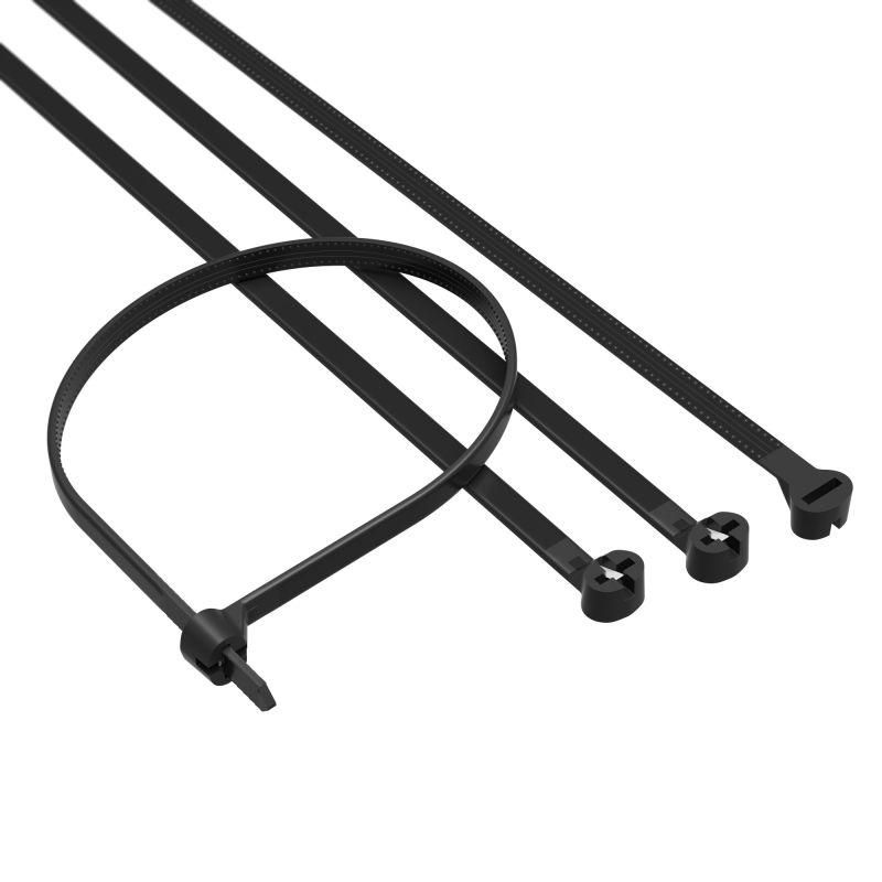 хомут кабельный 7.6х370 p6.6 с двойн. замком черн. (уп.100шт) dkc 21327sr от магазина Штепсель и батарейка.