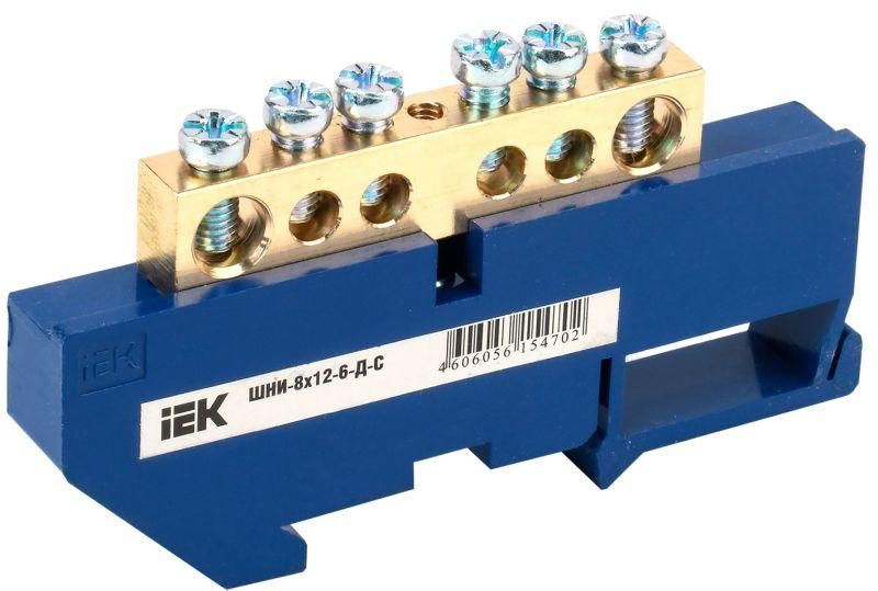 шина нулевая на din-изол. шни-8х12-6-д-с iek ynn10-812-6d-k07 от магазина Штепсель и батарейка.