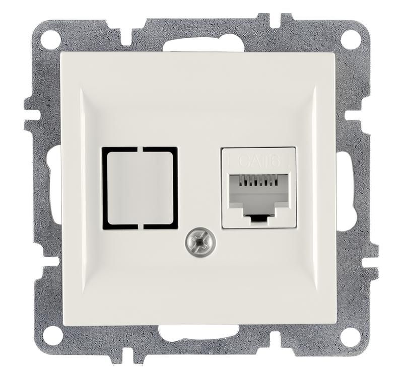 розетка компьютерная lavin/karen rj45 кат.6 механизм бел. arvia 50 01 1000 247 от магазина Штепсель и батарейка.