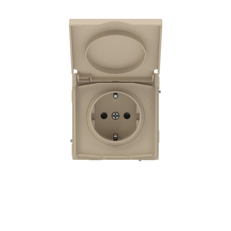 розетка силовая kant ip44 2p+e защ. шторки с крышкой ванильн. марципан dkc 7015013 от магазина Штепсель и батарейка.