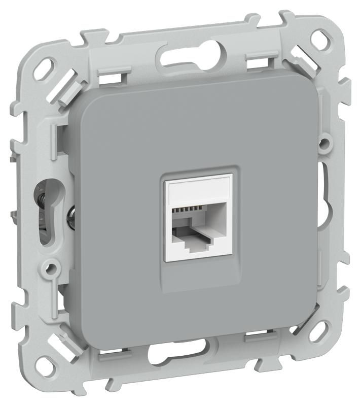 розетка компьютерная сп flite рк6-1-0-флс rj45 кат.6 utp механизм сер. iek fi-k12-2-k03 от магазина Штепсель и батарейка.