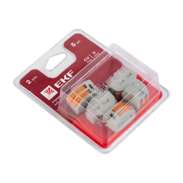 клемма строительно-монтажная смк 222-412 (блист.5шт) ekf plc-smk-412b от магазина Штепсель и батарейка.