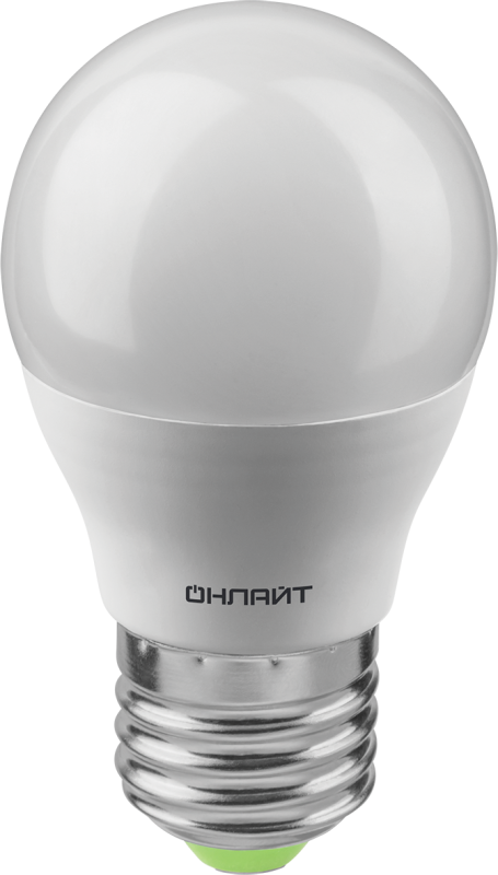 лампа светодиодная 90 065 oll-g45-12-230-6.5k-e27-fr 12вт шар 6500к холод. бел. e27 1200лм 176-264в онлайт 90065 от магазина Штепсель и батарейка.
