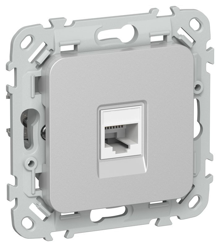 розетка компьютерная сп flite рк5е-1-0-фла rj45 кат.5e utp механизм алюм. iek fi-k12-1-k47 от магазина Штепсель и батарейка.