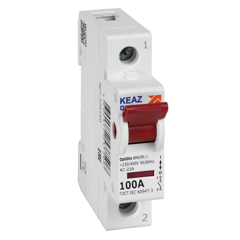 выключатель нагрузки модульный optidin bm63pl-1100-ухл3 (вм63pl) кэаз 328160 от магазина Штепсель и батарейка.
