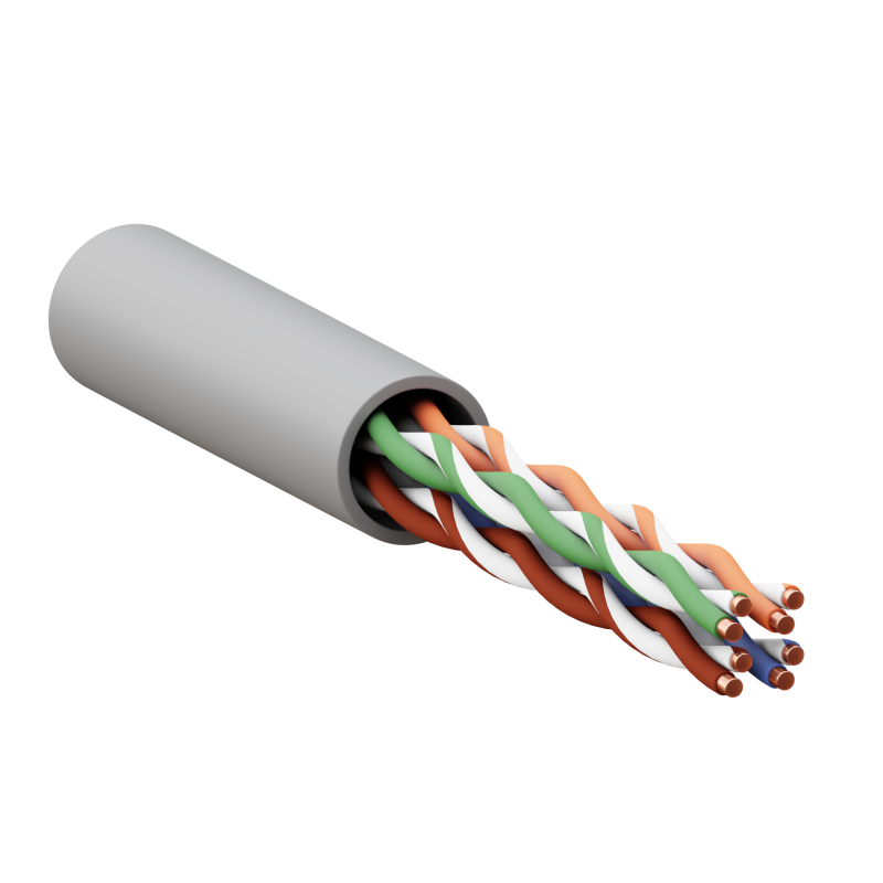 кабель витая пара u/utp кат.5e 4 пары 24 awg solid pvc сер. teracom pro pro ekf trp-5eutp-04pvc-gy-in3 от магазина Штепсель и батарейка.