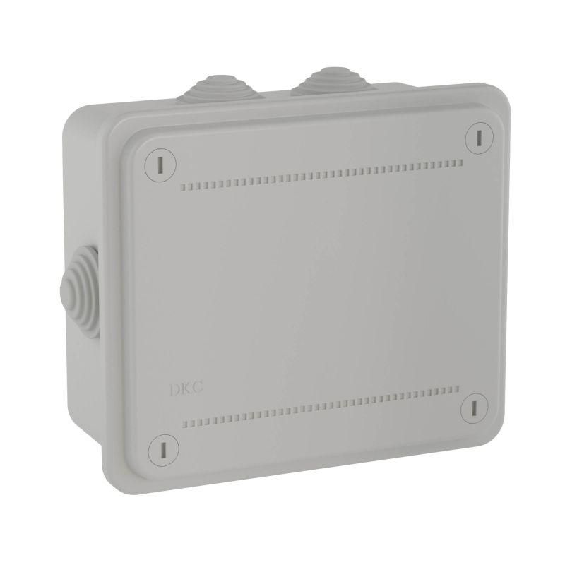 коробка распределительная оп 120х80х50мм ip55 6 каб. ввод dkc 53900 от магазина Штепсель и батарейка.