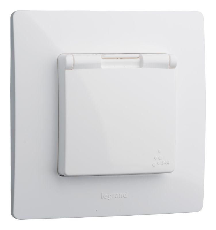 розетка 1-м сп etika 16а ip44 250в 2p+e с заземл. защ. шторки с крышкой немецк. стандарт безвинтов. клеммы механизм бел. leg 672232 от магазина Штепсель и батарейка.