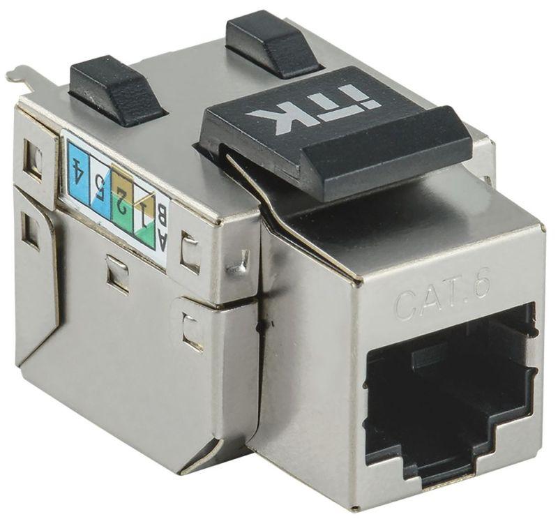 модуль keystone jack кат.6 ftp 110 idc 90 град. розет. itk cs1-1c06f-11 от магазина Штепсель и батарейка.