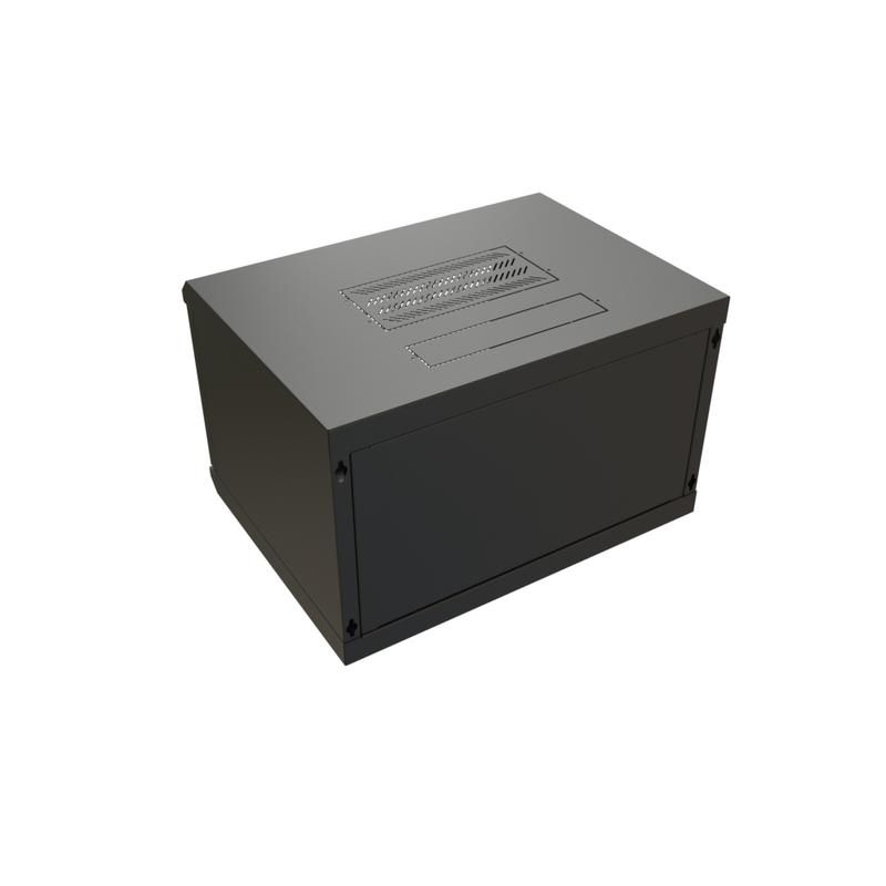 шкаф настенный 19дюйм wr-tw-0966-gp-ral9004 (19дюйм) 9u 500х600х600мм ral 9004 стеклянная дверь черн. (разобранный) wrline 520243 от магазина Штепсель и батарейка.
