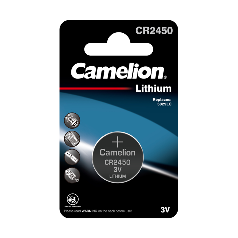 элемент питания литиевый cr2450 bl-1 (блист.1шт) camelion 3072 от магазина Штепсель и батарейка.