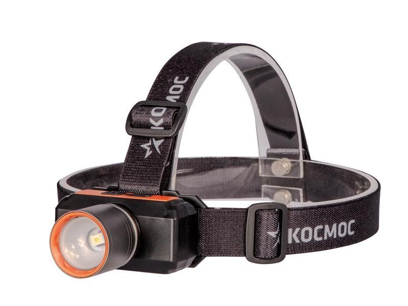 фонарь налобный аккум. 10вт laser led/ 1200ма.ч abs пластик + алюм. космос (koc534lit) от магазина Штепсель и батарейка.