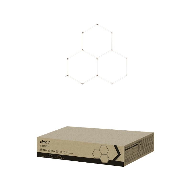 светильник светодиодный дбо-hexagon 3с-15065 150вт 6500к 230в 1617х1611мм 3 соты 0.5м шнур с вилкой neox 4690612066615 от магазина Штепсель и батарейка.