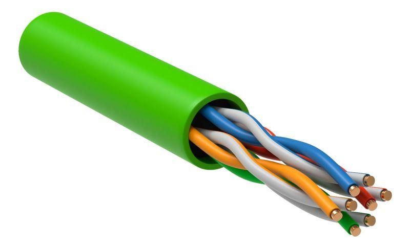 кабель витая пара u/utp кат.5e 4х2х24awg solid lszh нг(а)-hfltx зел. (305м) (м) itk lc1-c5e04-122 от магазина Штепсель и батарейка.