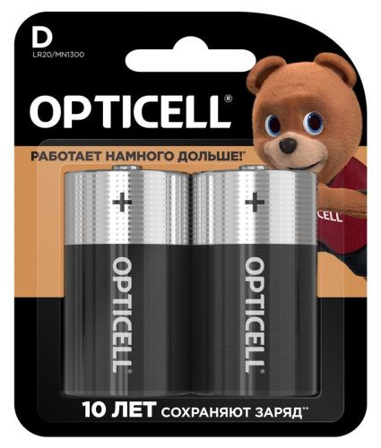 элемент питания lr20 (д) alk. basic opticell 5051005 от магазина Штепсель и батарейка.