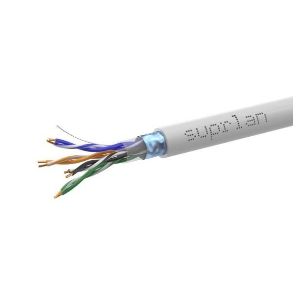 кабель витая пара f/utp кат.5e 4х2х24awg solid cu pvc standard сер. (м) suprlan 01-1031-1 от магазина Штепсель и батарейка.