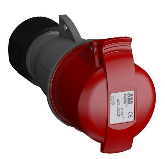 розетка кабельная 432ec6 easy&safe 432ec6 32а 3p+n+e ip44 6ч abb 2cma102051r1000 от магазина Штепсель и батарейка.