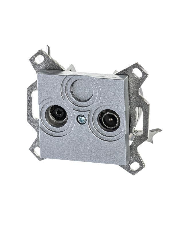 розетка телевизионная оконечная tv/r levit серебр. abb 2chh083503a6070 от магазина Штепсель и батарейка.
