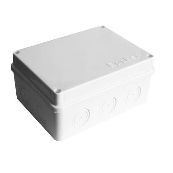коробка распределительная оп 150х110х70мм ip54 10 выходов без гермовводов крышка на винтах бел. epplast 215311 от магазина Штепсель и батарейка.