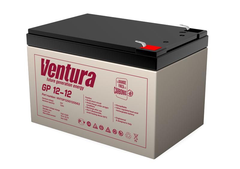 аккумулятор 12в 12а.ч gp 12-12 ventura от магазина Штепсель и батарейка.