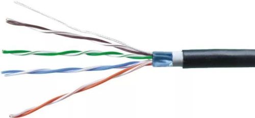 кабель витая пара f/utp кат.5e 4 пары solid внешн. ldpe черн. teracom ekf trc-5eftp-04pe-bk-out3 от магазина Штепсель и батарейка.