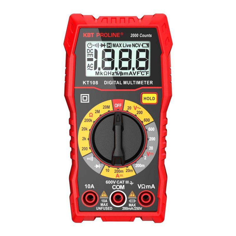 мультиметр цифровой kt 108 "proline" квт 86324 от магазина Штепсель и батарейка.