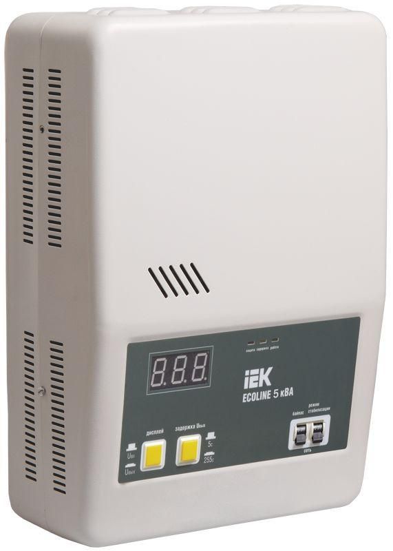 стабилизатор напряжения ecoline 5ква настен. iek ivs27-1-05000 от магазина Штепсель и батарейка.
