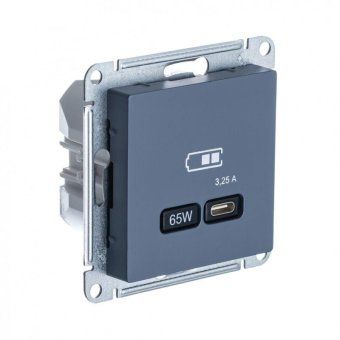 розетка usb atlasdesign тип c 65вт qc pd высокоскор. зу механизм грифель se atn000727 от магазина Штепсель и батарейка.