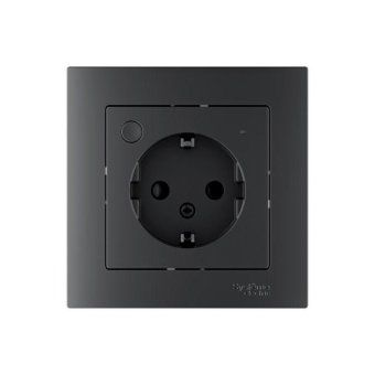 розетка atlasdesign smart 16а l+n с заземл. защ. шторки zigbee механизм карбон se atn001045z от магазина Штепсель и батарейка. - фото_9