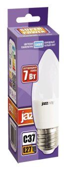 лампа светодиодная pled-sp 7вт c37 свеча 5000к холод. бел. e27 560лм 230в jazzway 1027849-2 от магазина Штепсель и батарейка. - фото_2
