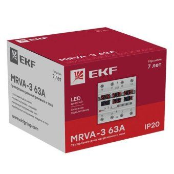 реле напряжения и тока трехфазное с дисплеем mrva-3 63a ekf mrva-3-63a от магазина Штепсель и батарейка. - фото_4