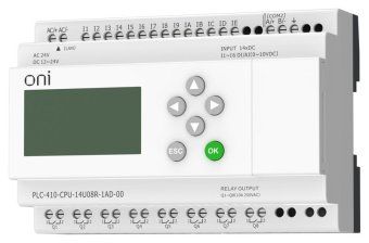 модуль цпу плк 410 8 di 6 ui (0-10в/di) 8 ro 12в-24в dc или 24в ac с ethernet портом с экраном oni plc-410-cpu-14u08r-1ad-00 от магазина Штепсель и батарейка. - фото_3