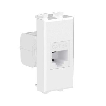 розетка компьютерная 1мод. avanti "белое облако" rj45 кат.5e без шторок модульная механизм dkc 4400661 от магазина Штепсель и батарейка. - фото_2